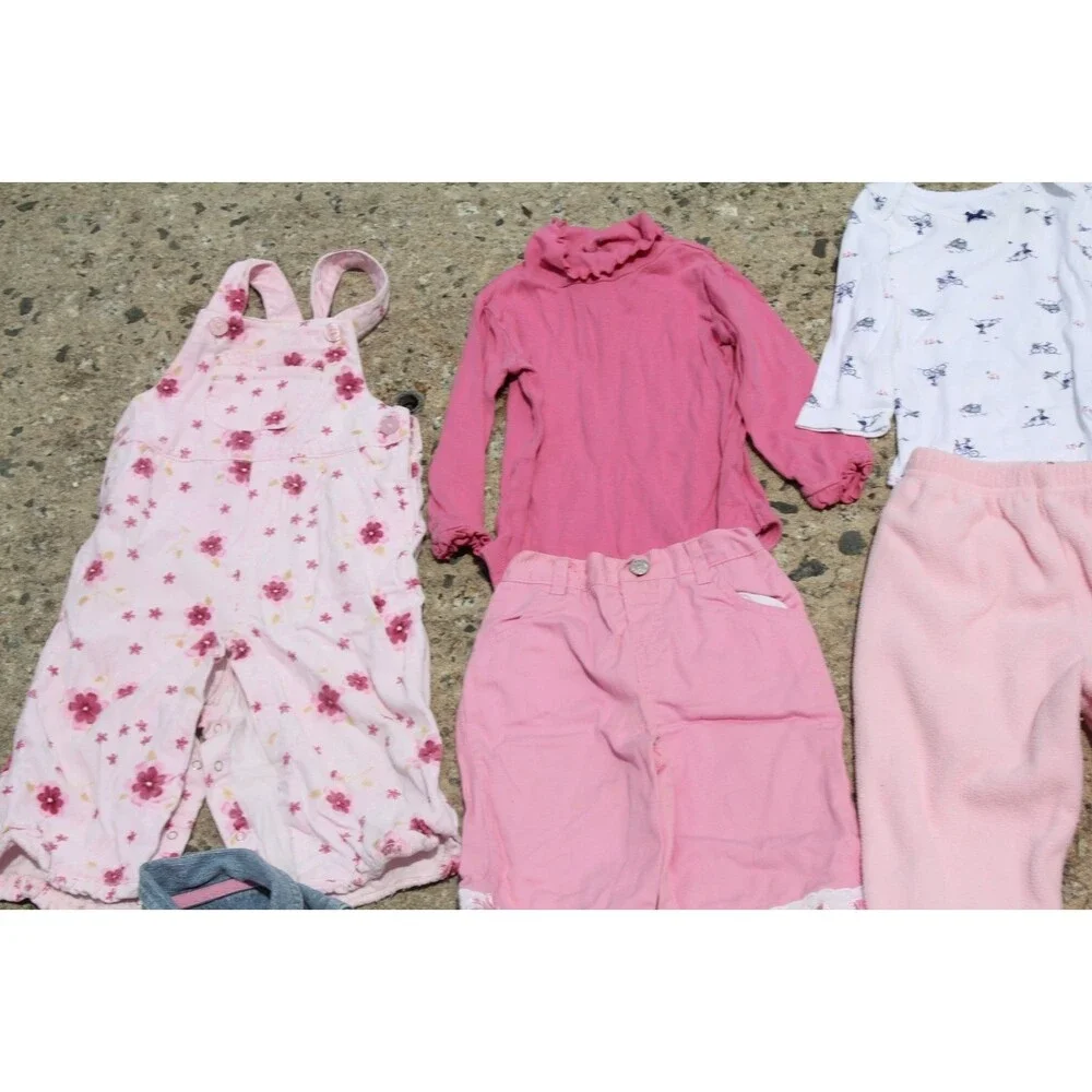 Lot of 18 pcs Baby Girl Clothing 18M, 18-24M Outfits Overalls CUTE FALL Wardrobe
